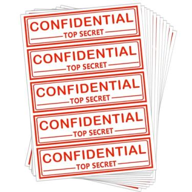Imagem de Adesivos confidenciais, etiquetas autoadesivas de instruções de manuseio de arquivos de 10 x 2,5 cm para envelopes de escritório (200 peças)