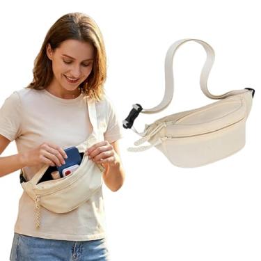 Imagem de Pochete transversal ombro peito bolsa esportiva para homens mulheres treino viagem preta, Branco, Simples