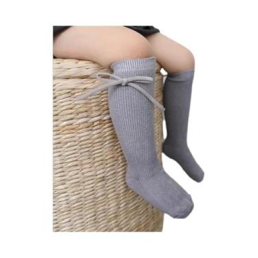 Imagem de Meias Até O Joelho Para Crianças, Meias Longas De Algodão Macio Com La