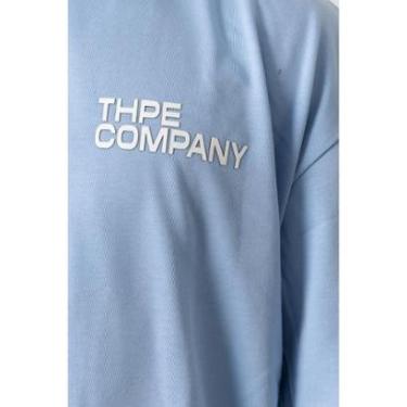 Imagem de Camiseta Oversized Gola Alta Company Azul Bebe-Unissex