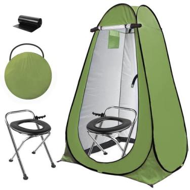 Imagem de Tenda de banheiro anngrowy Pop Up Camping Privacy Chuveiro com vaso sa