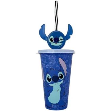 Imagem de Copo Refrigerante com Pingente Disney Stitch 500ml 17439 - Plasútil - 
