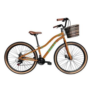 Imagem de Bicicleta viena aro 29 freio disco 21v com cestão colli cor bronze