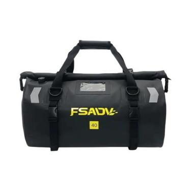 Imagem de Bolsa Traseira Impermeável Para Motocicleta Carbon Black 40/66L, Mochi