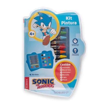Imagem de Kit Pintura Cores dos Personagens Sonic - Estojo com 24 Peças Leo&Leo 