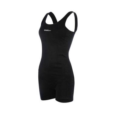 Imagem de Macaquinho de Natação Feminino Speedo Basic Preto, Preto, P