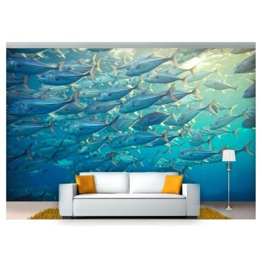 Imagem de Papel De Parede Animais Cardume 3D Anm257