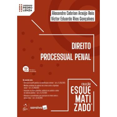 Imagem de Livro - Direito Processual Penal - Coleção Esquematizado - 15ª Edição 