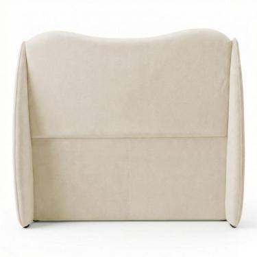 Imagem de Cabeceira Orgânica Para Cama Box Viúva Luma 120cm Bouclê Bege - Abmaza