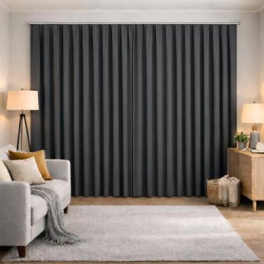 Imagem de cortina para trilho suiço corta luz blecaute brecaute corta luz - Amar