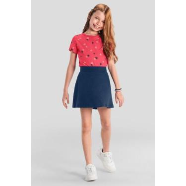 Imagem de Blusa infantil menina estrelada em meia malha Brandili, 10, Vermelho