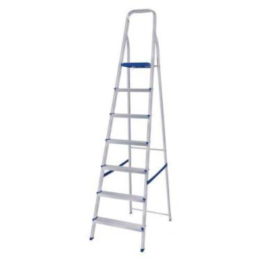 Imagem de Escada Alumínio 7 Degraus 198cm Mor - Capacidade 120kg