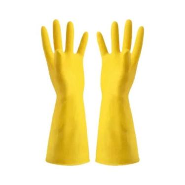 Imagem de Luvas De Látex Resistentes À Água Para Lavar Louça, Extra Resistentes 