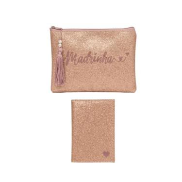 Imagem de Necessaire e Porta Passaporte Madrinha Casamento Viagem - Papilloo, Ro
