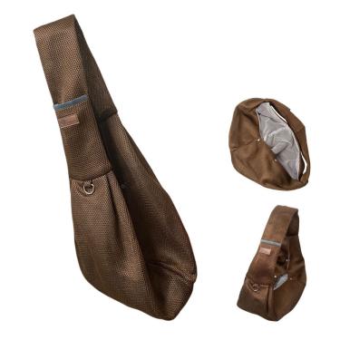 Imagem de Bolsa de Transporte Canguru Cachorro Gato Pet Animal Malha Respiravel Tira de Ombro Tecido Resistente