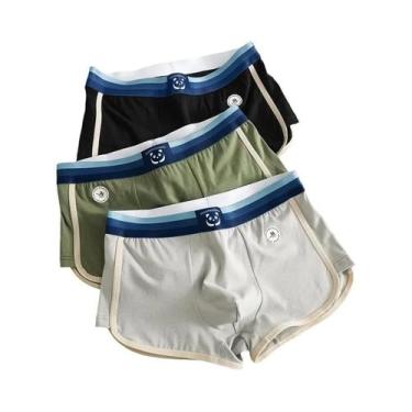 Imagem de Cuecas Masculinas 100% Algodão Respirável, Antibacterianas, Com Cintur
