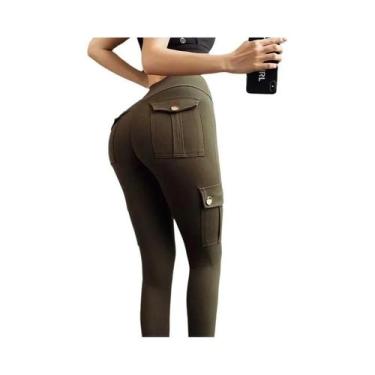 Imagem de Calças De Yoga Sem Costura De Cintura Alta Para Mulheres, Leggings Esp