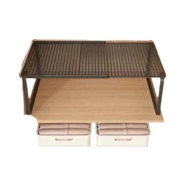 Imagem de Prateleira Telescópica Ajustável E Empilhável Para Armário, Divisória 