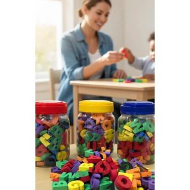 Imagem de Letras e Números Magnéticos EVA 108 Peças Colorido - Congratulations S