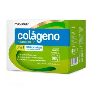 Imagem de Colágeno Hidrolisado 2 Em 1 (30 Sachês De 10g) - Sabor: Uva Verde - MA