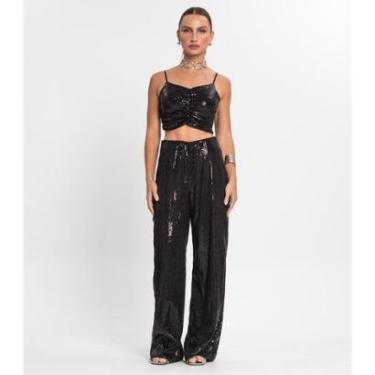 Imagem de Calça De Paetê Feminina Endless Preto-Feminino