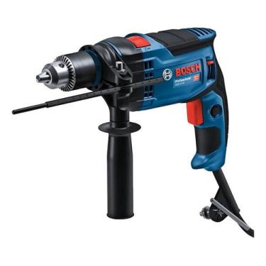 Imagem de Furadeira De Impacto 1/2 Pol Bosch Gsb 16 Re 850w Azul Com V - Congrat