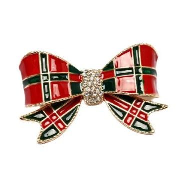 Imagem de Broche De Laço Com Nó De Cristal Vermelho Para Mulheres E Meninas, Joi