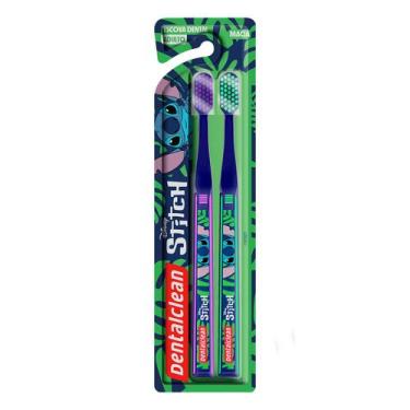 Imagem de Escova Dente Stitch Adulto Coleção Geek Macia Dentalclean, Roxo, Verde