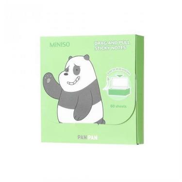Imagem de Bloco adesivo com 60 folhas modelo ursos sem curso panda - MINISO
