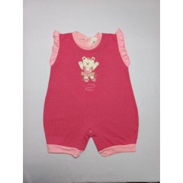 Imagem de Macacão Curto em Malha com Bordado Ursa Bailarina - Nethuno Baby, Rosa