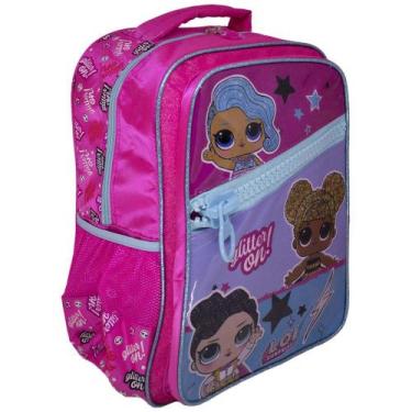 Imagem de Mochila escolar LOL zíper grande pink Luxcel