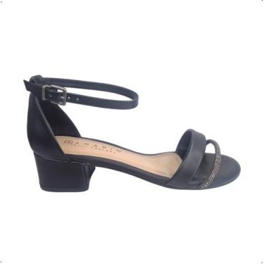 Imagem de Sandalia Ramarim Casual Calcanhar Fechado Confortavel 5208, 36, Preto,