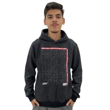 Imagem de Blusa Flanelada Frio Moletom Canguru Masculina Capuz Inverno - ANJ MOD