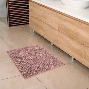Imagem de Tapete Banheiro Antiderrapante Microfibra Bolinha Popcorn 38x58cm - Mi