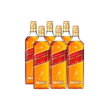 Imagem de COMBO WHISKY JOHNNIE WALKER Red Label 1L - 6 unidades