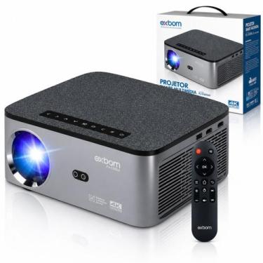 Imagem de Projetor Smart Multimídia Android 5G 4K Laser Wi-Fi Exbom Preto