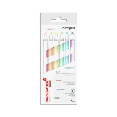 Imagem de Marca-texto Newpen - Up Pastel (Estojo com 6)