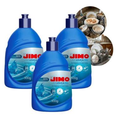 Imagem de Kit 3 Jimo Lava Louça Detergente Super Brilho Rende 20 Lavagens