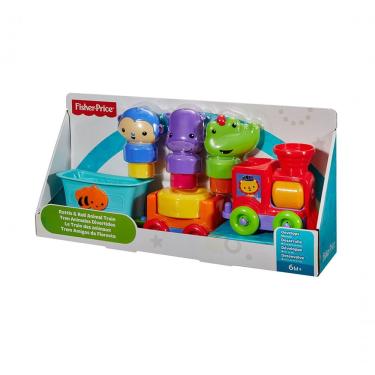 Imagem de Trem de Brinquedo Amigos da Floresta com Mini Figuras e Vagões Conectáveis Plástico Mattel 42CM