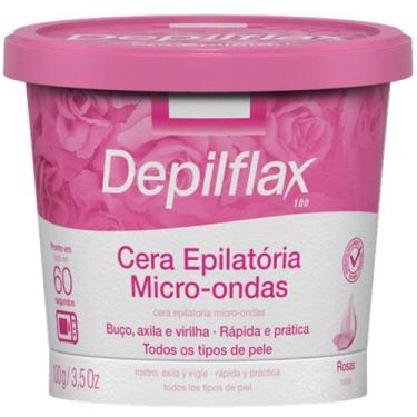 Imagem de Cera Depilatoria Micro-ondas Rosas Depilflax Buco Axila Virilha Todos 