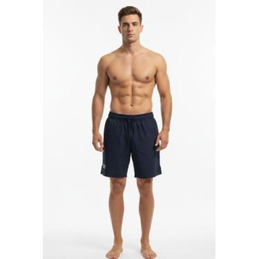 Imagem de Bermuda Masculina Estampa Logo com Cordão Red Nose, Azul, M