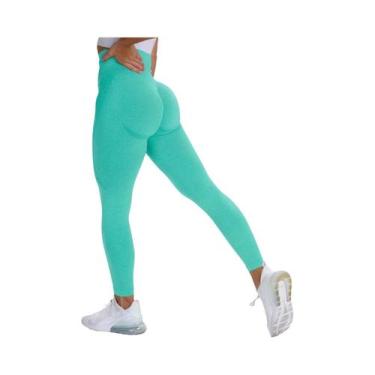 Imagem de Leggings Sem Costura De Cintura Alta Para Mulheres, Roupas De Fitness 