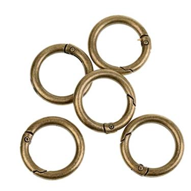 Imagem de Colaxi 5pcs O, Mosquetão de de, Fivela Do Porta-, O para Bolsas, Bolsas (1,1 Polegadas / 28 Mm), Bronze