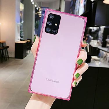 Imagem de Bolsa Fashion Square Neon para Samsung A52 A72 A32 A51 A71 S21 Ultra FE Plus S20 FE Note 20 S10E A22 5G A42 A21S A31 A50 A70 A20 A30 Capa protetora, Rosa, para S10
