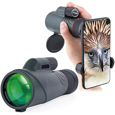 Imagem de Telescópio Monocular 10-20x50, Zoom Monocular Compacto com Visão Noturna BAK4 Prism FMC Telescópio de Lente Monocular para Adultos Crianças Observação de Aves Turismo Viagem