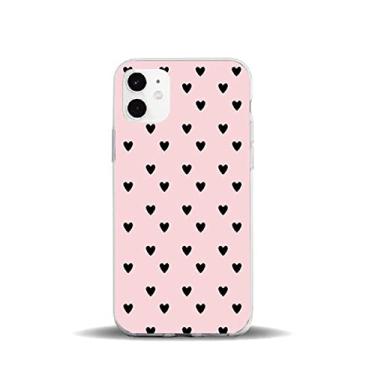 Imagem de Capa de telefone de silicone macio transparente em forma de coração dos desenhos animados para iphone 11 6 6s 7 8 plus xr 12 pro xs max 12 mini para iphone se 2020 capa protetora, bege, para iphone 5 5s se