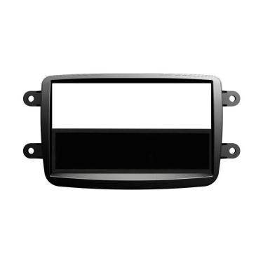 Imagem de Moldura 1 Din Renault Kwid Oroch Duster Sandero Logan Preto