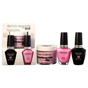 Imagem de Cuccio Color Matchmakers Plus Nail Dip – Mani-Pedi combinando com coordenação impecável – Um esmalte de gel de verniz colorido na mesma cor – Sorvete de lavanda – Grande – Kit de 3 peças