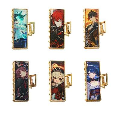 Imagem de Gancho de cabelo Zhongli Raiden Shogun Garras de cabelo Genshin grampos de cabelo para mulheres meninas acessórios de cabeça ferramentas de estilo presentes