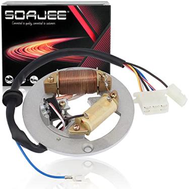 Imagem de SOAJEE Bobina de estator Magneto compatível com Yamaha Y-Zinger 80 PW80 YZ80 Motor G80T Jianshe Loncin PY80 CY80 LX80PY 1983-2002 2004 2005 2006
